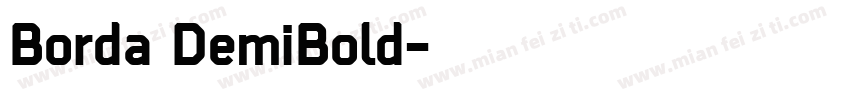 Borda DemiBold字体转换